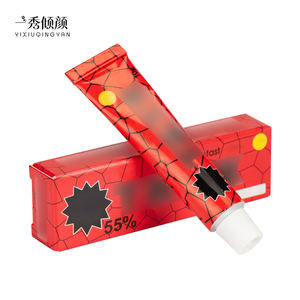 Crème de tatouage semi-permanente 55% en tube aluminium 10g, rouge/blanc personnalisé, qualité professionnelle pour sourcils et lèvres PMU, directement de l'usine - Product Image 5