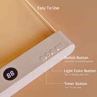 Lampu Buku LED dan Lampu Malam 2 in 1, 3 Suhu Warna, Lampu Baca Isi Ulang USB dengan Timer untuk Membaca di Malam Hari