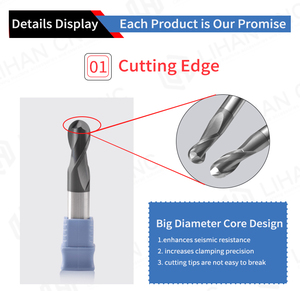 2 Sáo cuối nhà máy xuống cắt xoắn ốc CNC cắt góc bán kính 2 sáo nhà máy 2 Sáo cuối nhà máy cacbua cho nhôm - Product Image 6