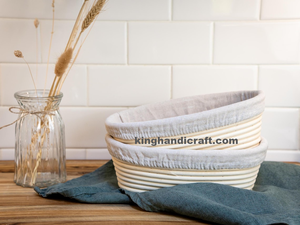 Cesta de Ratán Ovalada Hecha a Mano y Ecológica, Apta para Lavavajillas, para Fermentar Pan, Herramienta Artesanal para Hornear Pan de Levadura - Product Image 2