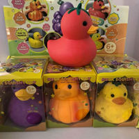 Jumbo Duck Squishy, Canard géant jaune mignon, Canard en peluche aux formes de raisin, tomate, pomme, Jouets anti-stress à presser, Jouets promotionnels pour enfants et adultes