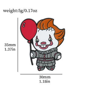 Hot bán Halloween khủng khiếp phim hoạt hình kim loại thủ công huy hiệu Dễ Thương phim hoạt hình Rose ve áo pin tùy chỉnh mềm men cứng Pin - Product Image 5