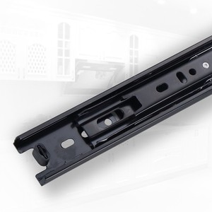 Rieles Deslizantes para Cajones Hakimi de Tres Secciones, 35 mm de Ancho, Acero Laminado en Frío, Cierre Suave, para Armarios de Almacenamiento - Product Image 1