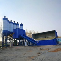 Centrale à béton stationnaire HZS60 avec convoyeur à bande pour projets de construction, centrale à béton à mélange humide
