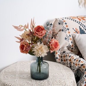 CallaFloral Ramo de Flores Artificiales de Rosa, Tela Plástica Tejida, Decoración del Hogar, Adorno para Pared CF02110 - Product Image 1
