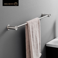 Rak dan Batang Handuk Kamar Mandi Modern dari Baja Tahan Karat, Dipasang di Dinding, 60cm