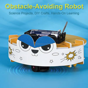 Série d'expériences scientifiques : <span class=keywords><strong>Robot</strong></span> <span class=keywords><strong>chien</strong></span> électrique DIY avec évitement d'obstacles, à assembler soi-même, puzzle 3D stéréoscopique - Product Image 4