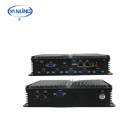 Mini PC industriel X86 J4125 Quad Core sans ventilateur, 2*RJ45, 6*RS232, GPIO, LPT, PS2, ordinateurs industriels