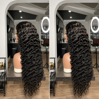 Perruques en cheveux humains bouclés bruts birmans pour femmes noires, perruque frontale HD sans colle, densité 150~250, résistante à la chute, avec ligne de cheveux naturelle