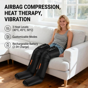 Botas de Presoterapia Inalámbricas, Masajeador de Piernas con Compresión de Aire para Drenaje Linfático, Terapia de Recuperación y Circulación Sanguínea - Product Image 3