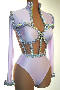 Disfraces de Diamantes Brillantes para Discotecas y Bares de Guangzhou Auyan, Nuevos Trajes de Modelo Principal para Espectáculos de <span class=keywords><strong>DJ</strong></span> y Gogo - Product Image 3