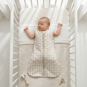 Manta para <span class=keywords><strong>Dormir</strong></span> Tipo <span class=keywords><strong>Saco</strong></span> de <span class=keywords><strong>Dormir</strong></span> sin Mangas para Bebé, Diseño a Cuadros, 100% Algodón, 1.5 TOG, Peso Medio, Tipo Gingham - Product Image 1