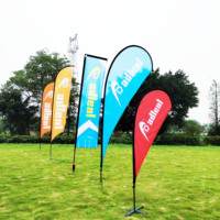 Nouveau produit populaire Polyester publicité personnalisée extérieur personnalisé plage plume drapeaux personnalisé bannière support route jardin