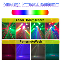 Prix Usine Projecteur Lyre 4 Têtes Mobiles 200W 16x10W RGBW 4-en-1 Beam Laser Stroboscope Rotatif DMX512 pour DJ, Discothèque, Fête, KTV, Scène IP20
