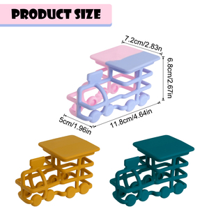 Mordedores de Silicona Libres de BPA para Bebés Recién Nacidos, Set de Regalo, Juguetes Sensoriales para la Dentición, Forma de Tren, Silicona Masticable para Niños Pequeños - Product Image 2