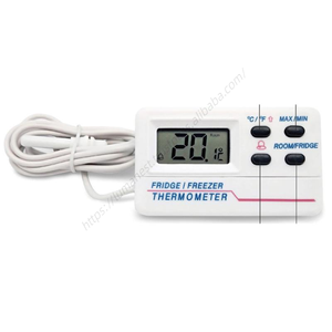 Thermomètre numérique électronique DD1405 avec alarme de température pour réfrigérateur, sonde de congélateur et minuteurs alimentaires - Vente en gros - Product Image 1