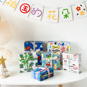 Wholesale 80g Full of Youthful Spirit Art <b>Paper</b> <b>Tissue</b> 43*300cm Gift Luxury Custom Packaging <b>Wrapping</b> <b>Paper</b> Roll - Product Image 1