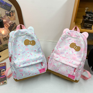 Japonês-estilo para <span class=keywords><strong>Hello</strong></span> <span class=keywords><strong>Kitty</strong></span> mochila com arco bonito padrão grande capacidade macio Campus armazenamento para meninas poliéster forro - Product Image 3