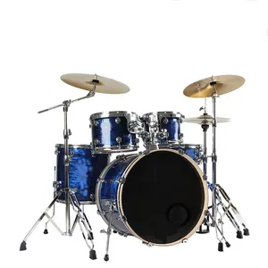 Venta al por mayor de China principiantes de percusión instrumentos musicales Jazz Drum 5 Drum 3 platillos Drum Set