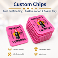 Jetons de poker rectangulaires en acrylique de Macao à trois couches, personnalisés, professionnels, avec plaques RFID, pour casino, vente en gros