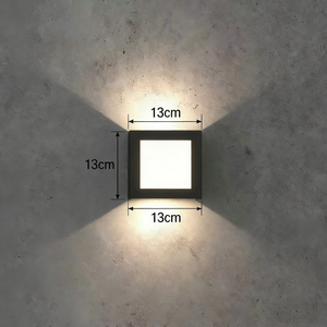 Luces LED de Pared para <span class=keywords><strong>Exteriores</strong></span> e Interiores, Iluminación Arriba y Abajo, IP65 Impermeables, Apliques de Pared Cuadrados de Aluminio para Casa y Patio - Product Image 2