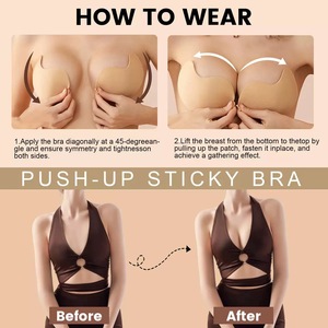 Mango Coussinets <span class=keywords><strong>de</strong></span> soutien-gorge invisibles push-up sans bretelles pour femmes, respirants, anti-épaississement externe, pour l'été et les séances photo <span class=keywords><strong>de</strong></span> mariage - Product Image 2