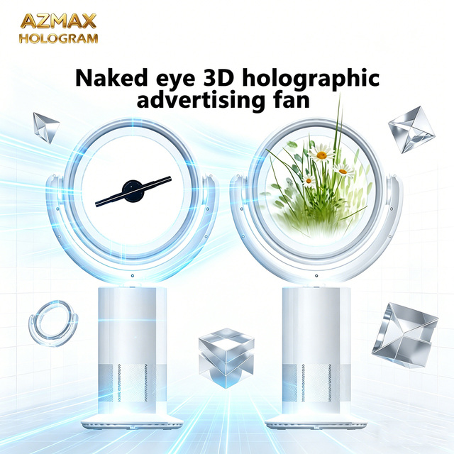 AZMAX Wholesale Home Gift Set 3D Hologram Bladeless Fan New Innovative Chinese Innovations Stand Fan Pedestal Fan