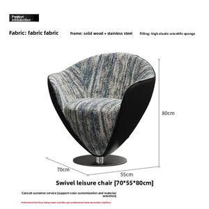 Sillón individual de lujo de estilo italiano, giratorio, de diseño, minimalista, moderno, para el hogar, dormitorio, <span class=keywords><strong>maquillaje</strong></span> - Product Image 6