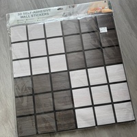 Autocollants muraux 3D en mousse acoustique à coller soi-même, motif géométrique imitation bois, auto-adhésifs pour la décoration du salon et de la chambre