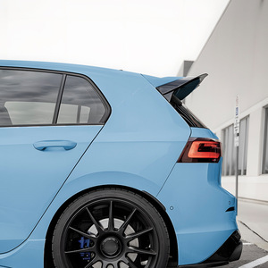 Volkswagen Golf 8 Rear Trunk Spoiler Blade Style Piano Black Carbon Fiber Texture ABS Wing Shaped Exterior Modification - Product Image 3