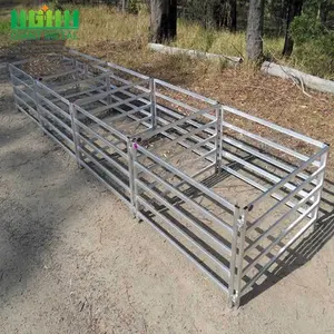 Manufacturer's Horse Cattle Field Fence Panels Easy-to-Assemble Mesh Rail Fencing with Gate Security for Garden Animal Enclosure