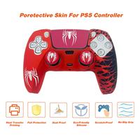 Coque de protection en silicone avec impression couleur pour manette de jeu PlayStation 5 PS5 DualSense