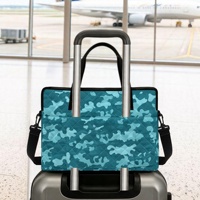 Sacoche pour ordinateur portable 15-16 pouces, fine et légère, personnalisable, sac messager et bandoulière avec compartiment rembourré et sangle pour trolley