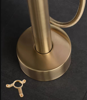 Mitigeur de douche et baignoire sur pied en laiton, finition or brossé, robinet de remplissage de baignoire à montage au sol, robinet de douche pour baignoire autoportante