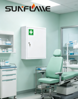 Armoire à pharmacie murale verrouillable sur mesure en acier pour la maison, le bureau, l'école, les fournitures d'urgence pour la famille
