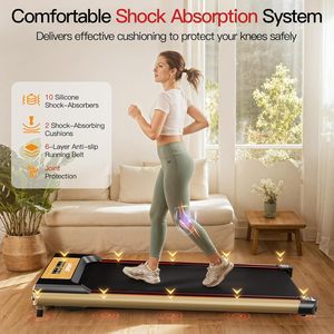 Portable bureau à domicile tapis roulant cadre épais 265lbs capacité de poids maximale électrique marche Jogging Machine bureau incliné pour la marche - Product Image 4