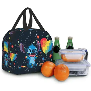 Bolsa de piquenique reutilizável, bolsa portátil para almoço e transporte de caixa de isolamento