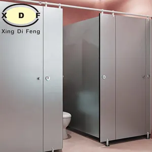 Public HPL commercial toilet cubicle partition