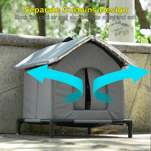 Cuccia per Gatti da Esterno Wandering <span class=keywords><strong>Cat</strong></span>, Tenda Invernale Impermeabile Resistente al Freddo e ai Morsi, Design Rettangolare Ampio con Spugna Ispessita - Product Image 3