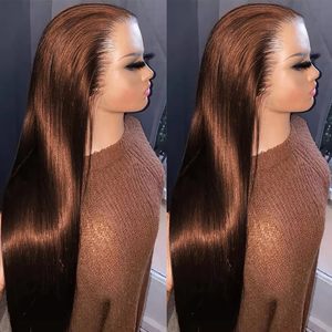 Perruques naturelles Hiar brunes et respirantes sans colle Perruques Remy Hair 13X6 13X4 HD Lace Frontal Wig Cheveux humains vietnamiens pré-plumés Cheveux <span class=keywords><strong>de</strong></span> bébé - Product Image 2