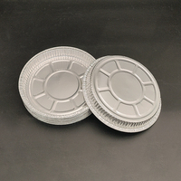 8.5 pouces feuille d'aluminium Pizza Pan jetable rond conteneur plaque pour la restauration cuisson Barbecue fêtes gâteau Flan plats