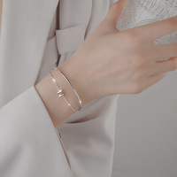 Pulsera Ajustable de Doble Capa, Estilo Coreano, Simple y Creativo, para Mujer, Regalo de Joyería para Uso Diario