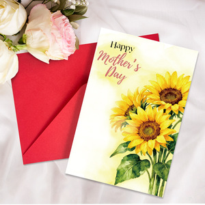 Tarjetas de Felicitación Personalizadas para el Día de la Madre con Diseño de Feliz Día de la Madre y Agradecimiento, con Sobre Rojo, Venta al por Mayor - Product Image 6
