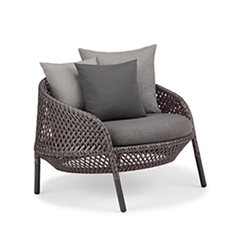 High Quality Chair Aluminium Outdoor Furniture Garden Rattan Cane Sofa Chair
