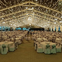 Tente Événementielle Extérieure avec Cadre en Aluminium, Transparente, pour Mariages, Réceptions, Projets de Restaurant ou d'Église