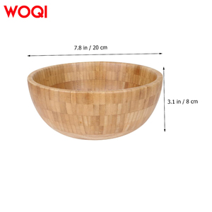 WOQIプレミアムナチュラル持続可能な再利用可能な滑らかな竹サラダビュッフェやレストランに適したミキシングボウル、 - Product Image 2