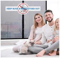 Moustiquaire magnétique en polyester pour porte, sans manches, vente en gros directe usine