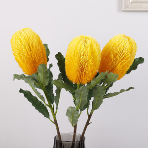 Fleurs artificielles Bankswood, tige de 64 cm, tête de 8 cm, fleurs en soie haute simulation pour la décoration de la maison, accessoires de mariage - Product Image 5