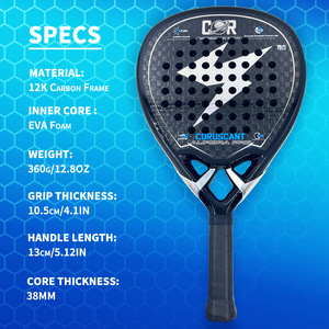Nuova <span class=keywords><strong>Racchetta</strong></span> da <span class=keywords><strong>Padel</strong></span> per Amatori e Junior, Best-seller, Stile Gabbia, in Fibra di Carbonio 12K, Struttura Dinamica Comportabile, per Allenamento - Product Image 6