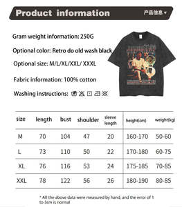 Hip Hop <span class=keywords><strong>Rap</strong></span> <span class=keywords><strong>Trap</strong></span> Rappers Singers Estilo vintage Camisetas Peso pesado 100% Algodón Negro Camisetas Imprimir Lavado Vintage para Look - Product Image 6